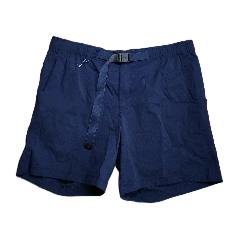 Columbia Shorts Mens 42 Brlue Landroamer Ripstop Omni Shade Belted Hiking Travel